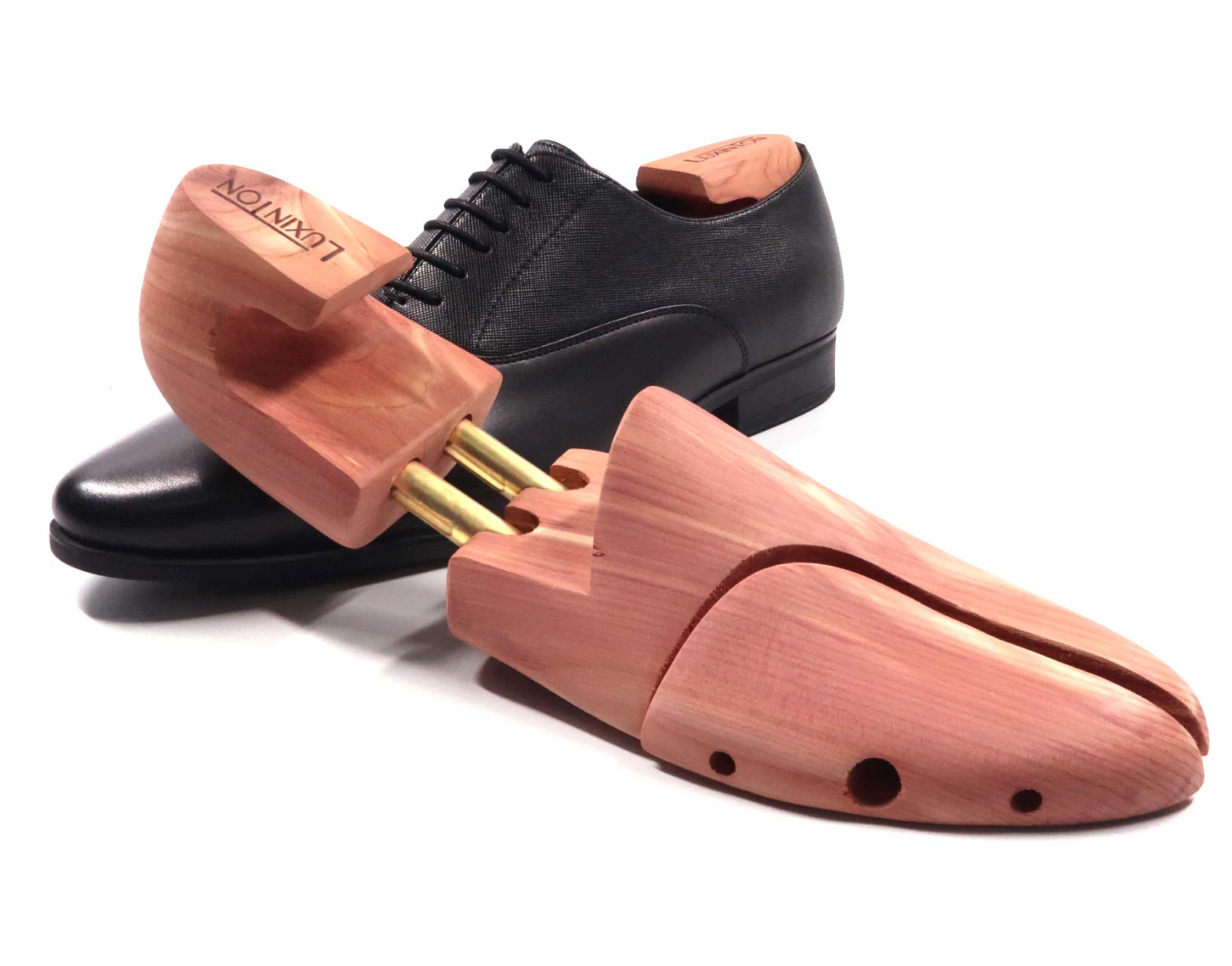 Luka Mens Twin Tubed Cedar Shoe Trees with Hooked Heels 2-pack for 2 Pairs of Shoes product thumbnail 6