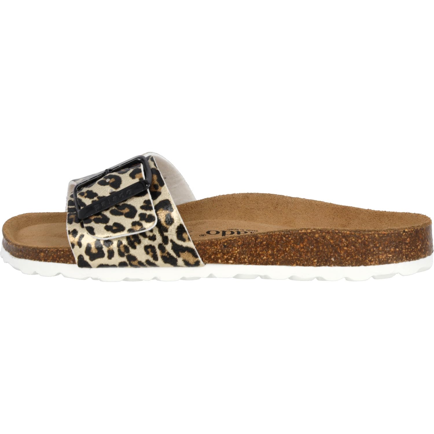 Palado Pantoletten Damen Malta EGS Leo - bequeme Sandeln Made in Spain - Hausschuhe mit dämpfendem Kork-Fußbett - modische Sommerschuhe