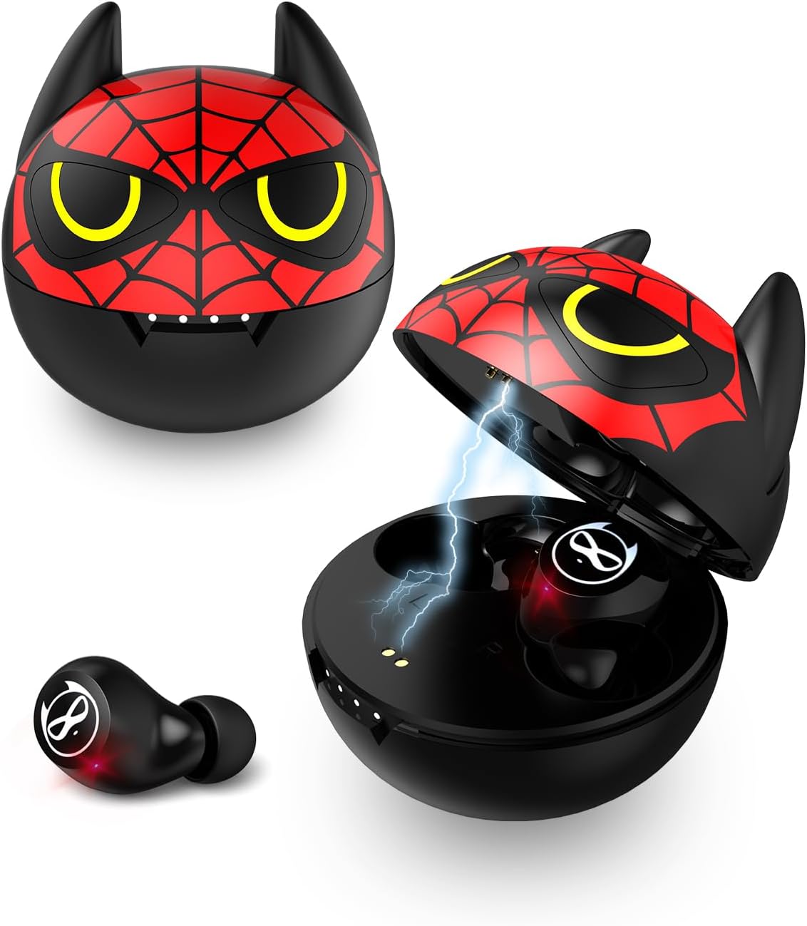 Wireless Bluetooth Earbuds for Kids Audifonos Inalambricos Headphones Touch Control with Funny Cartoon Charging Case Waterproof Stereo Earphones in-Ear Headset