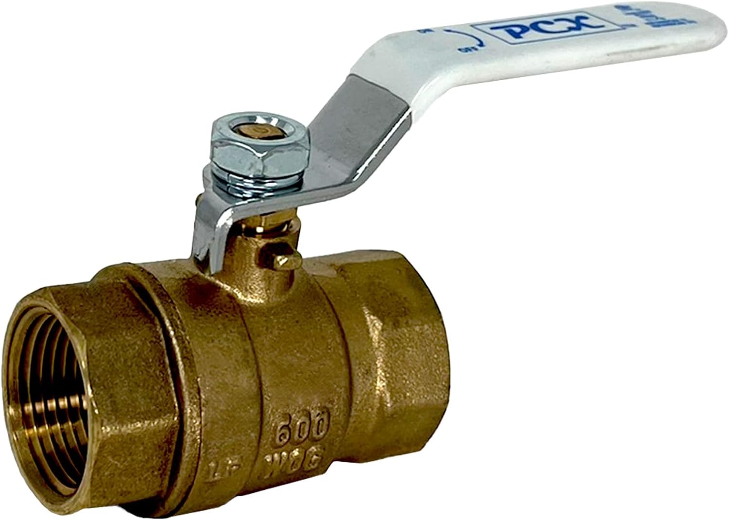[10-Pack] PROCURU 1/2-Inch FIP Female NPT Threaded (FxF) Heavy Duty Brass Ball Valve, Full Port, 600 WOG, LF Certified Safe (3BT050-10P)