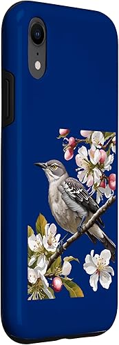 Miniatura 3 de Arkansas Northern Mockingbird Surrounded by Apple Blossom Case for iPhone XR