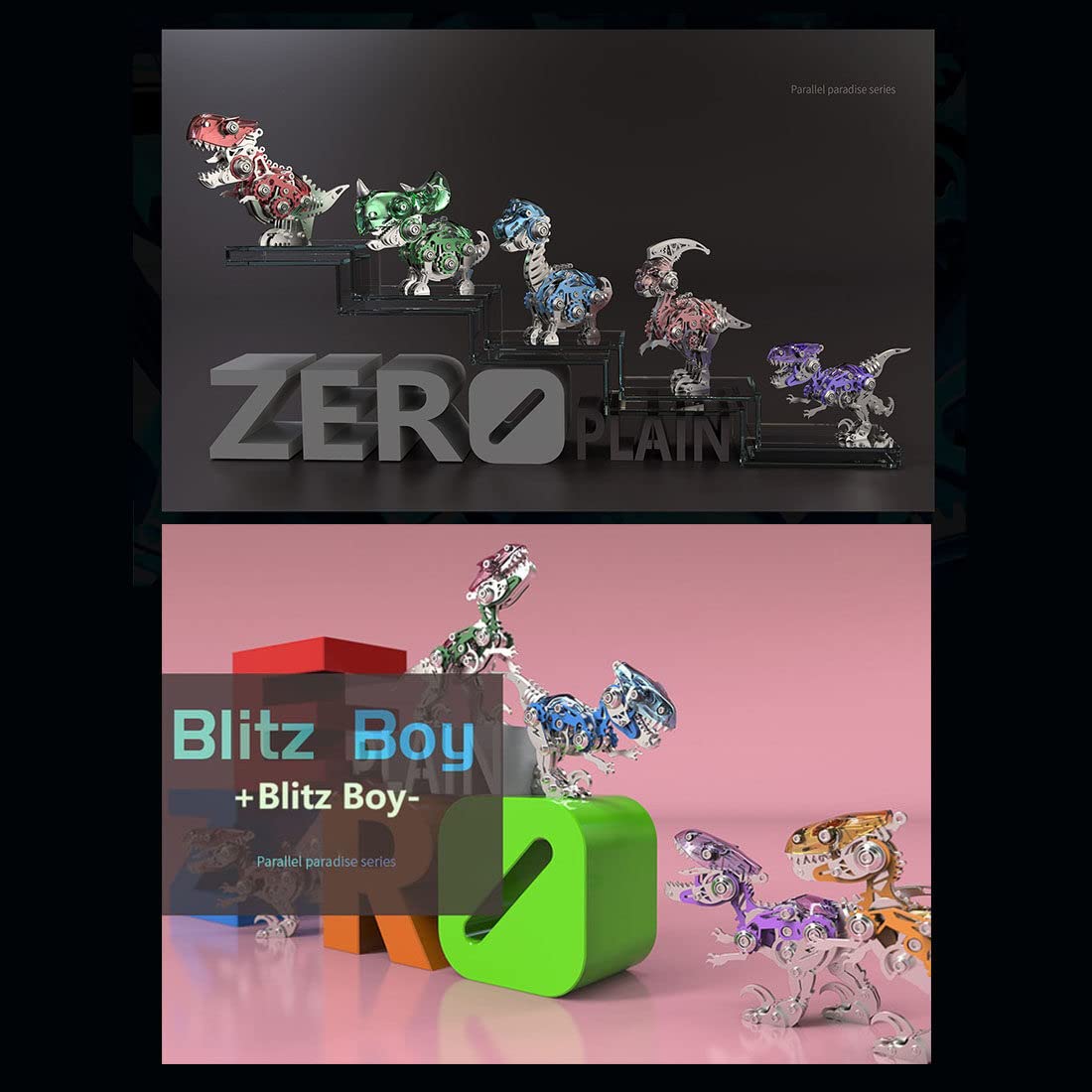 TYFUN Puzle de metal 3D, modelo Triceratops, 160 piezas, rompecabezas de metal 3D, juego de maquetas, dinosaurios de metal, adornos 3D, regalo para adultos y niños, naranja y negro
