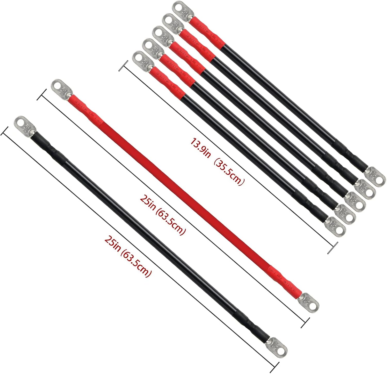 Premium Golf Cart Battery Cables Wiring Kit for EZGO TXT 1994 & UP 36 & 48 Volt with 4 Gauge 7 PC AC/DC Wire Golf Cart Battery Cable Set