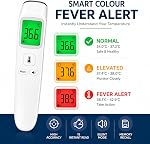 Infrared Thermometer for Adults and Kids, Digital Thermometer with Fever Alarm & Mute Mode, Fast Accurate Result, Easy to Use for All Ages