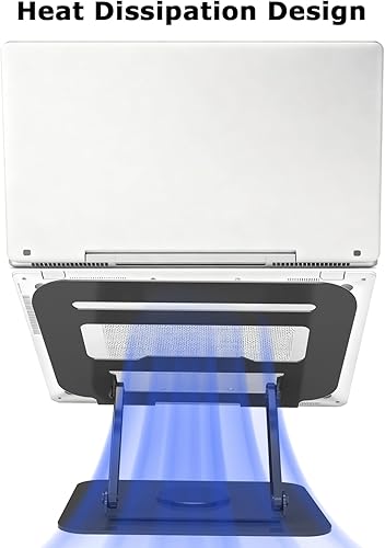 Miniatura 6 de Adjustable Laptop Stand, 360 Rotating Computer Riser, Stable Base Stand Holder for MacBook ProAir Notebook up to 16 Inches, Black