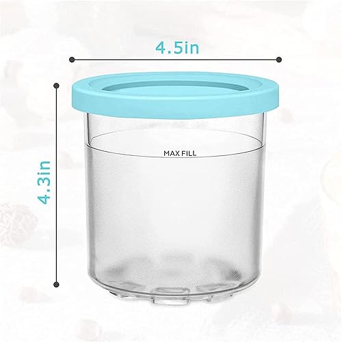 Miniatura 4 de Ice Cream Pint Containers, for Ninja Creami Pints Lids, Pint Frozen Dessert Containers Bpa-Free,Dishwasher Safe for NC301 NC300 NC299AM Series Ice
