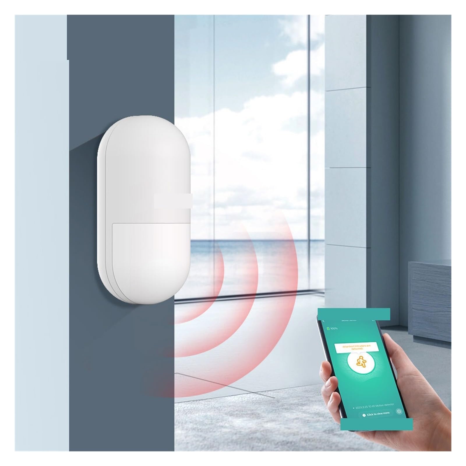 Kit de Alarma, Sensor De Movimiento PIR For Hogar Inteligente, Alarma Inalámbrica, Sensor De Presencia Infrarrojo, Detector De Vida Inteligente