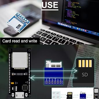 5PCS Micro SD Card Module Mini TF Card Reader Adapter Memory Expansion Module SD card reader/writer for Arduino with Pins, with Cable