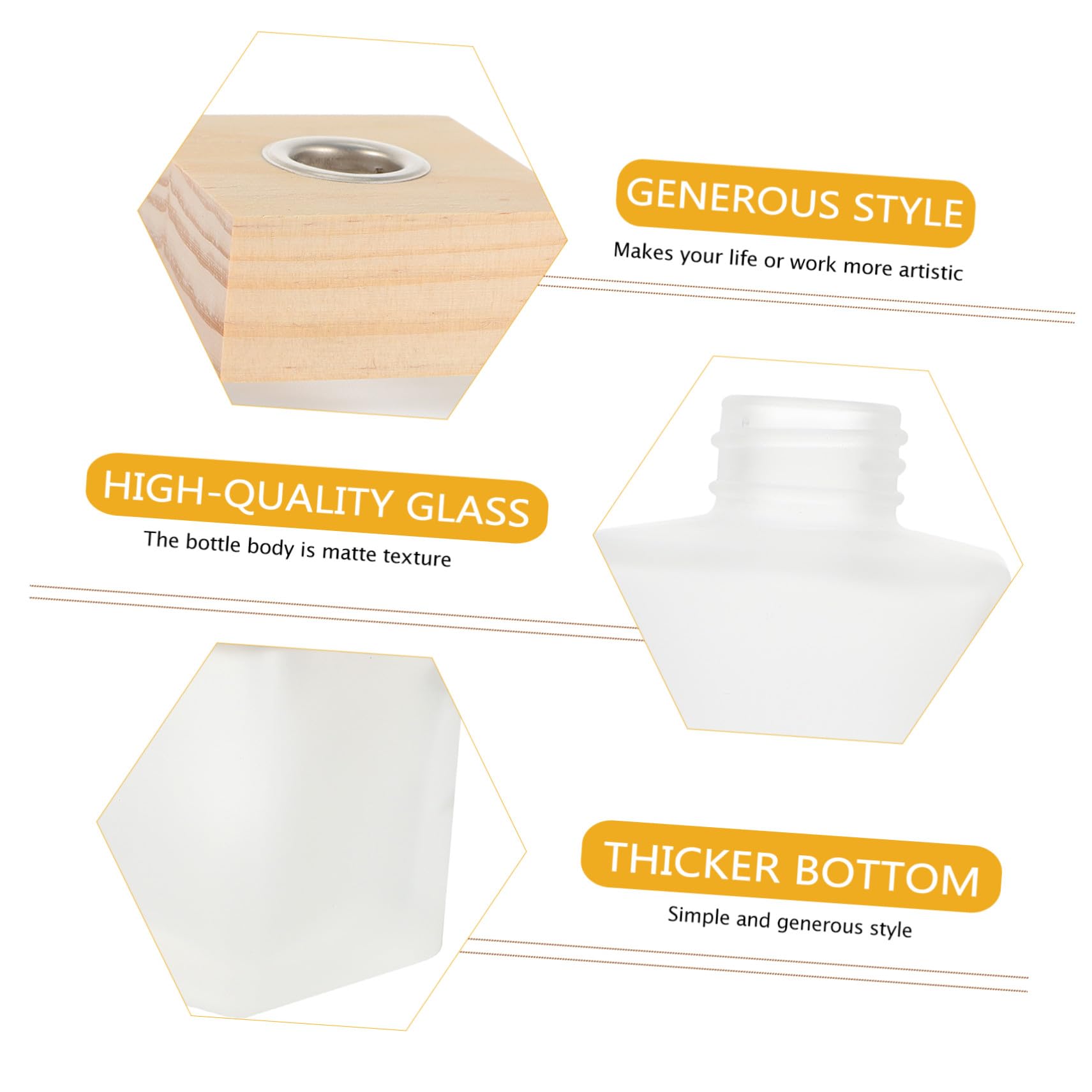 DOITOOL Flacon Diffuseur en Verre pour Parfum 100ml, Lot de 2