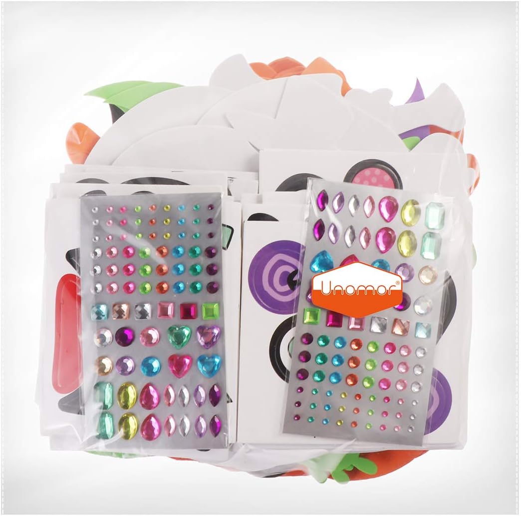 202PCS Halloween Pumpkin Foam Craft Kits with 20 Sets DIY Self-Adhesive Halloween Expressions Stickers for Kids Halloween Party Favors