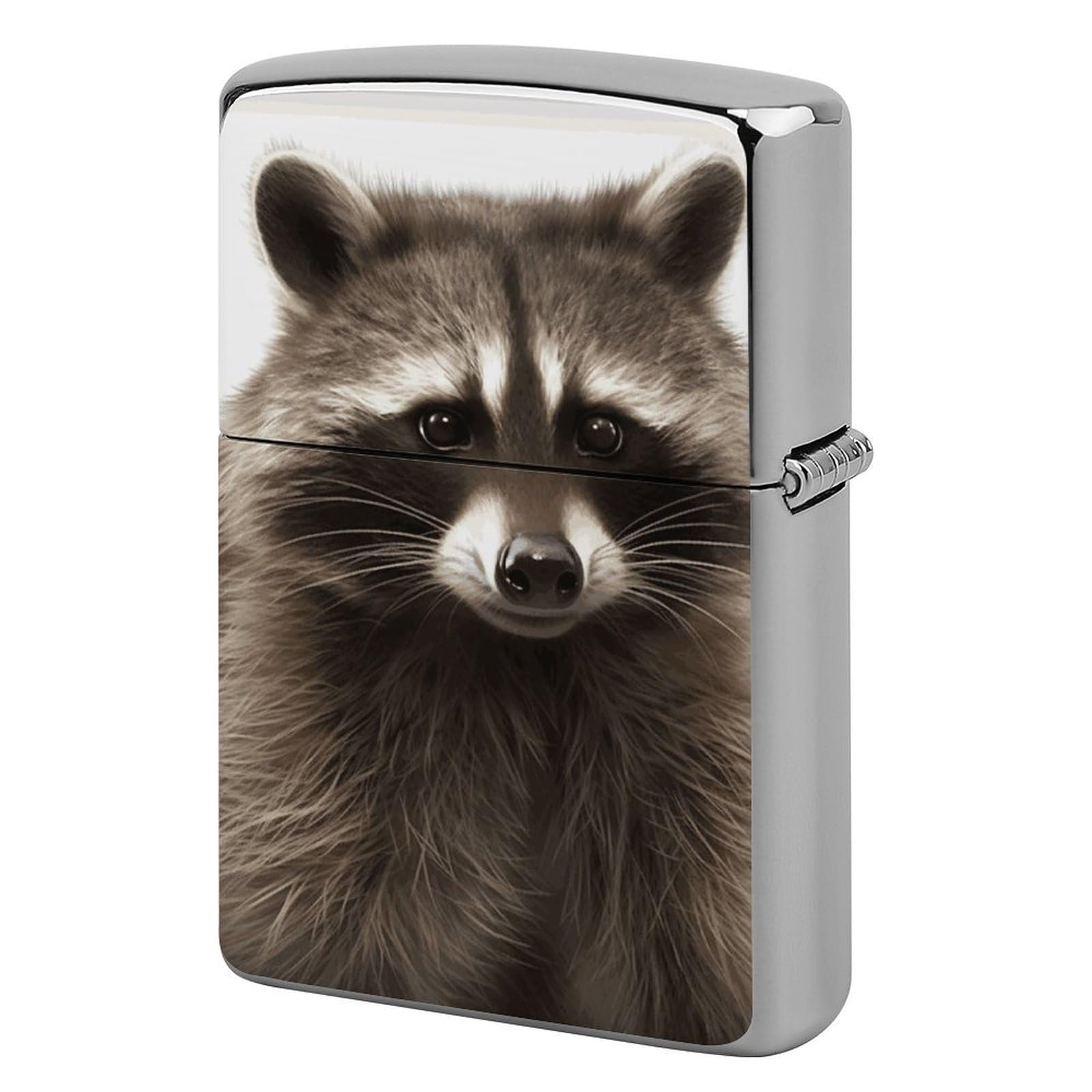 Hairy Raccoon Lighter Case for Men, Personalized Lighter Cover for Valentine's Day Gifts, Flip-Top Lighters Shell for Outdoor, Portable Lighters Protective Sleeve