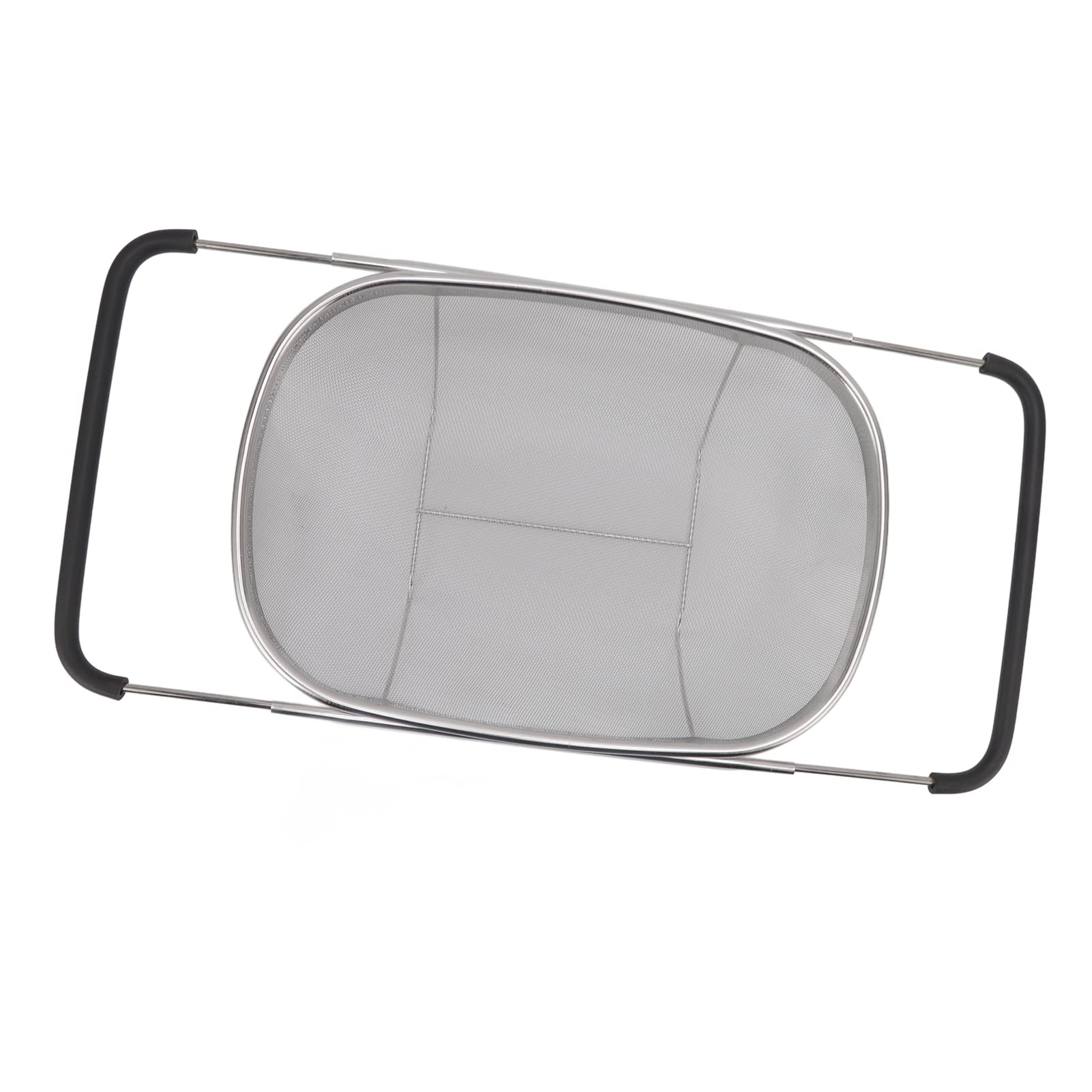 Srliya Colador Telescópico de Acero Inoxidable sobre el Fregadero, Colador de Malla Fina Duradero, Herramienta para Colar y Enjuagar Pasta, Verduras y Frutas en la Cocina