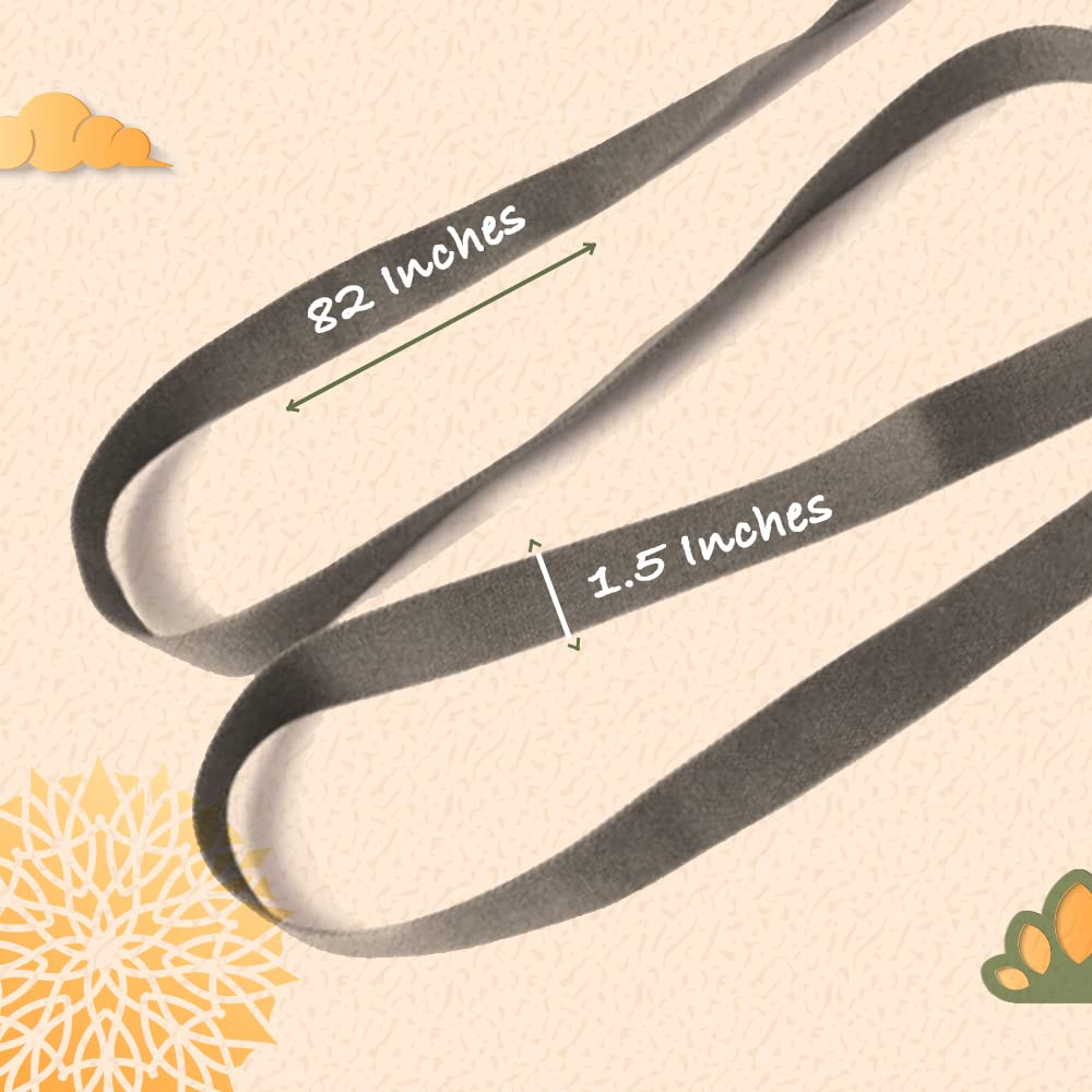 Sarveda Yoga Belt | Organic Cotton | Stretching suitable for Gym Yoga | Green 3