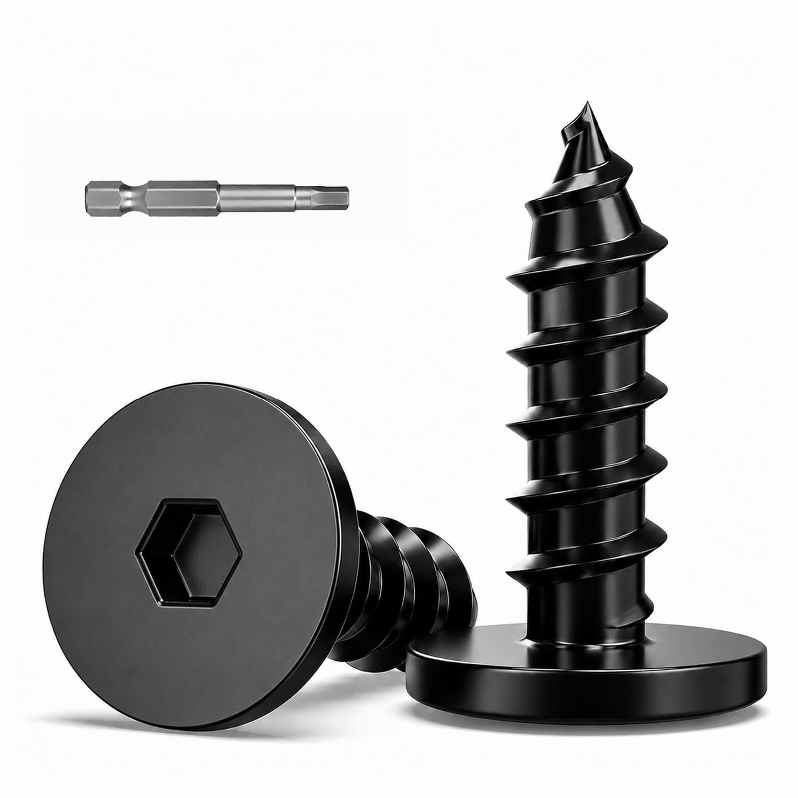 Wavanta M3 x 8mm Black Self Tapping Screws, 100Pcs