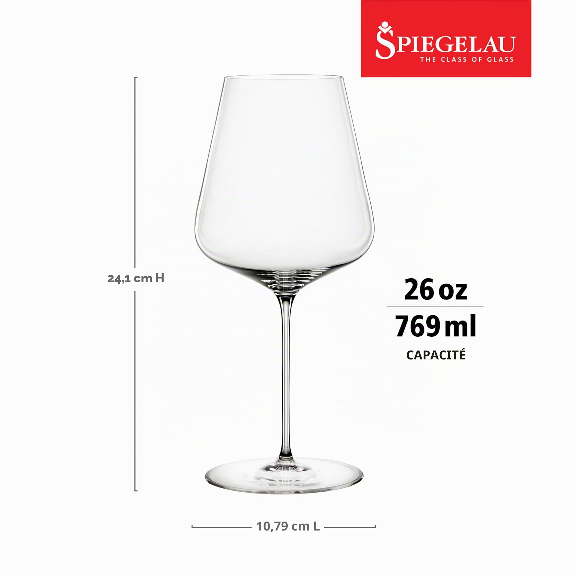 Spiegelau & Nachtmann 1350165 - Lot de 2 verres de Bordeaux en cristal - 750 ml - Definition