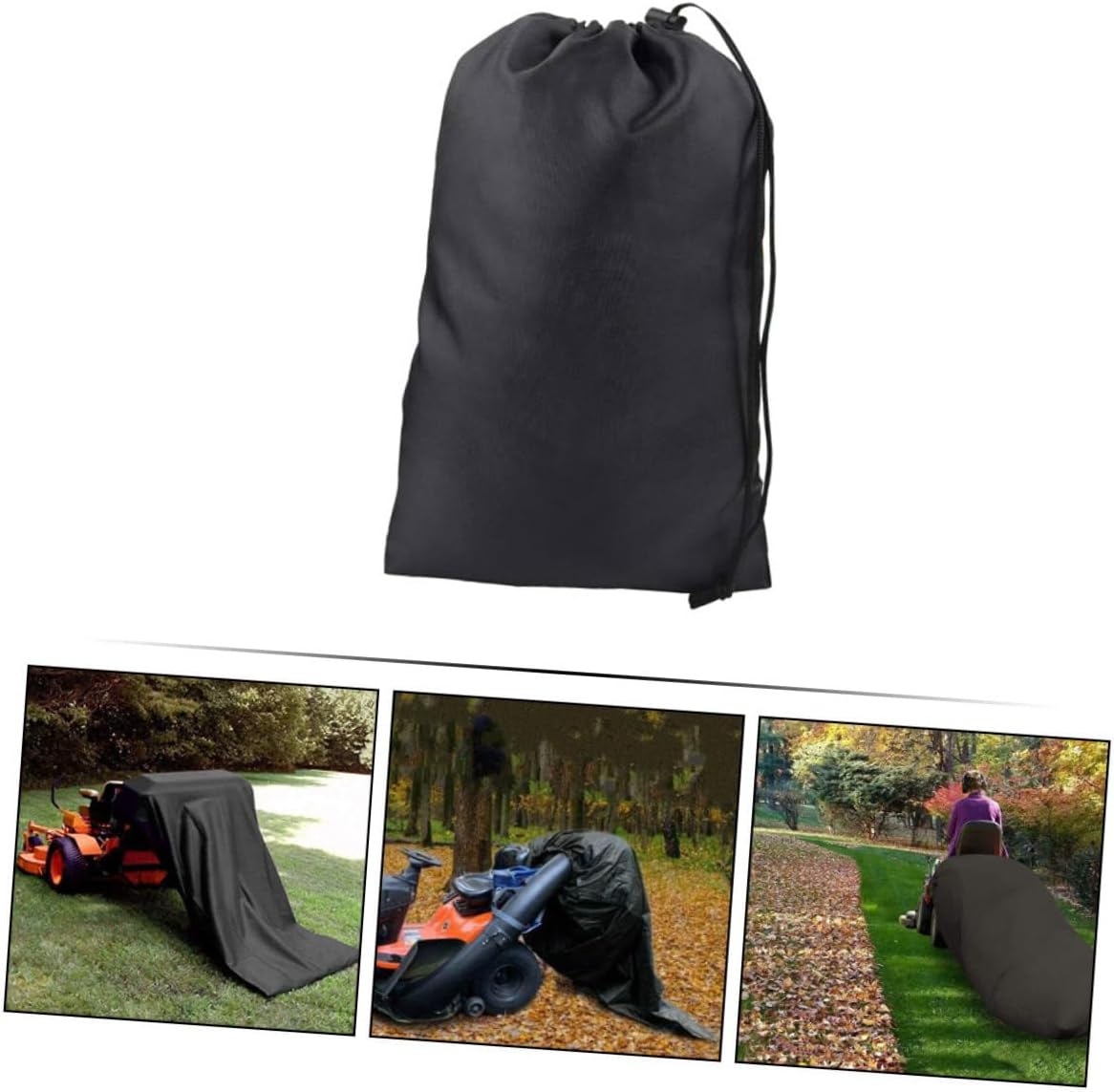 Garden Tool Bag Oxford Cloth Leaf Collection Pouch for Lawn Mower Water-resistant Grass Disposal Bag