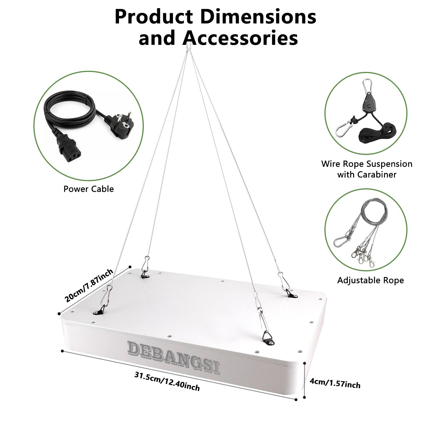 41W Full Spectrum LED Grow Light Pflanzenlampe mit Doppelschalter Veg/Bloom, 4566LM Double Chips LED Grow Lampe mit UV IR, für Gewächshaus und Indoor-Pflanzen, Gemüse und Blumen wach