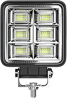 Farol de Milha Auxiliar Universal Quadrado Automotivo10-30V Bivolt 144W Super Forte, Longo Alcance 48 Leds, Para Carro Moto Caminhão Off Road Trator Maquina