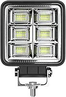 Farol de Milha Auxiliar Universal Quadrado Automotivo10-30V Bivolt 144W Super Forte, Longo Alcance 48 Leds, Para Carro Moto Caminhão Off Road Trator Maquina