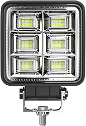 Farol de Milha Auxiliar Universal Quadrado Automotivo10-30V Bivolt 144W Super Forte, Longo Alcance 48 Leds, Para Carro Moto Caminhão Off Road Trator Maquina