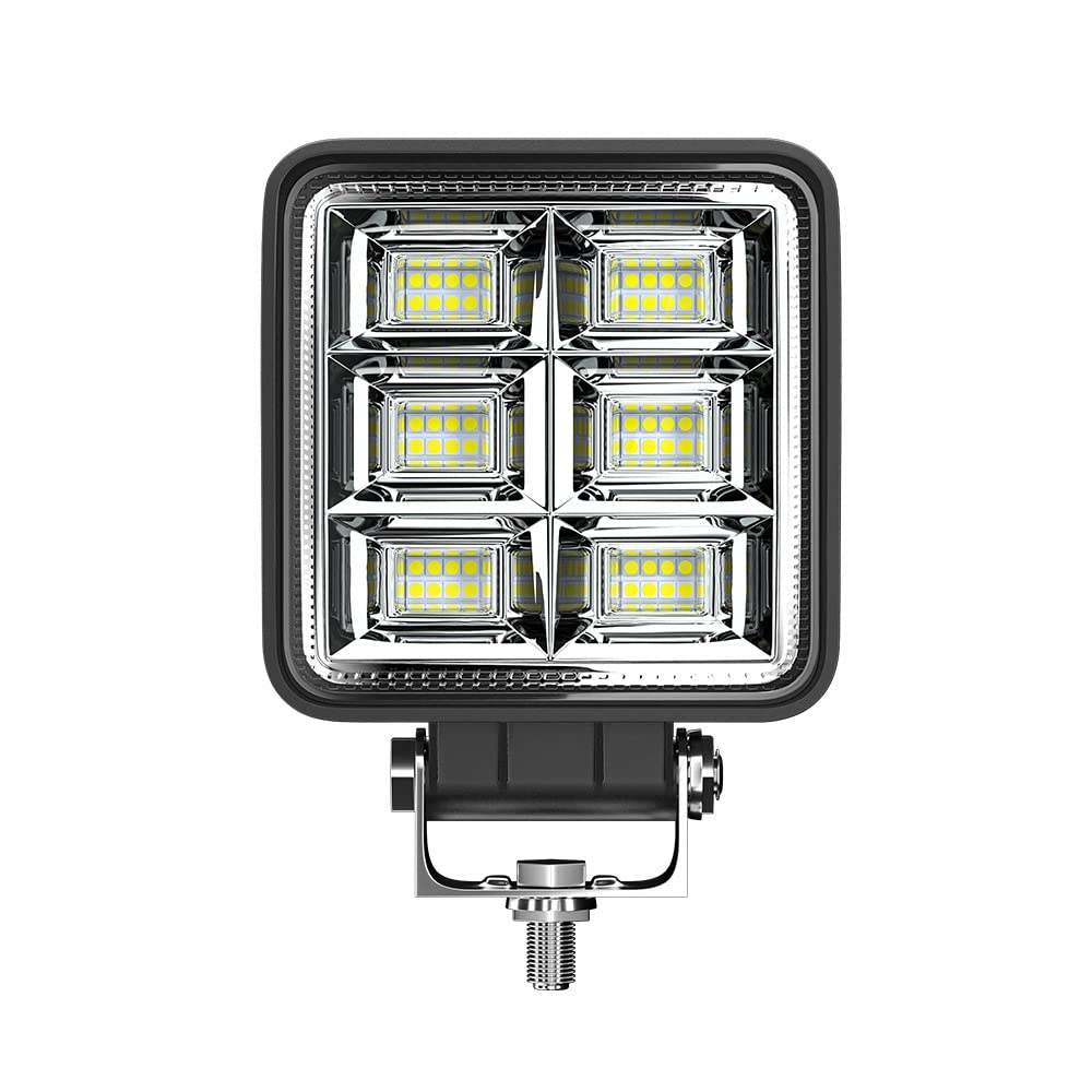 Farol de Milha Auxiliar Universal Quadrado Automotivo10-30V Bivolt 144W Super Forte,