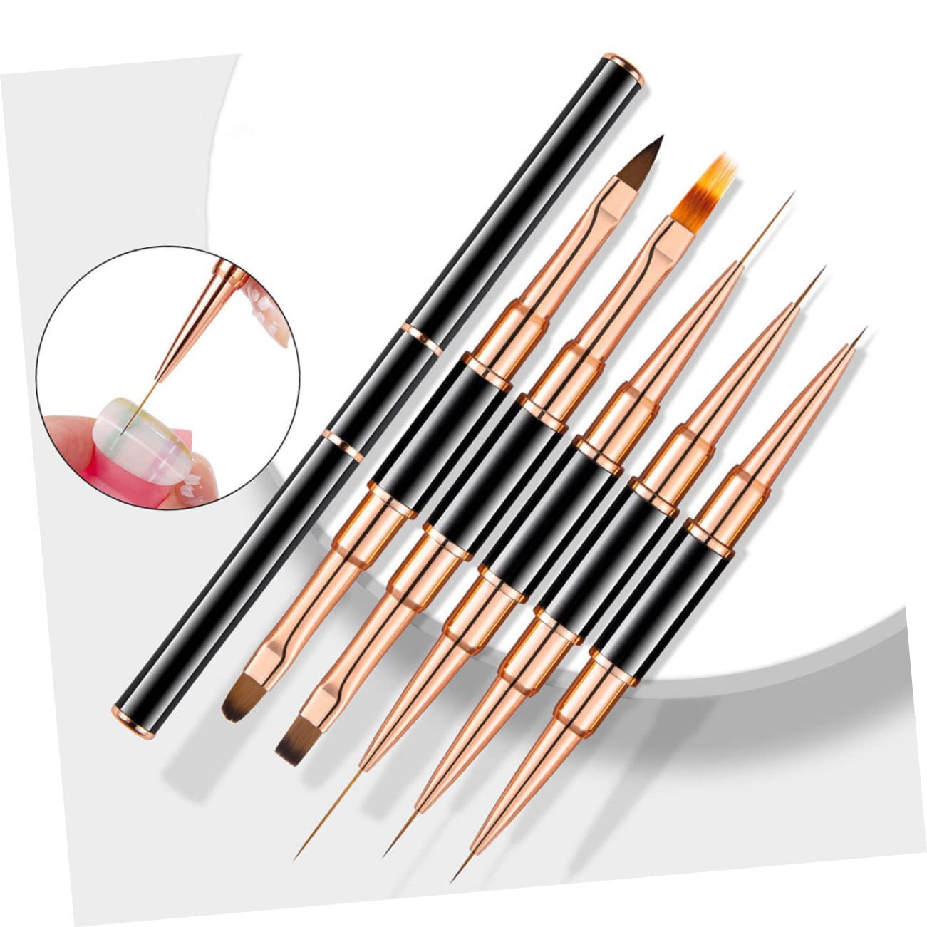 Mipcase 15pezzi Pennarelli Per Nail Art Con Doppi Punte Strumenti Portatili Per Disegnare e Dipingere Unghie Accessorio Per Manicure e Decorazioni Unghie Facile Da Usare e Riutilizzabile