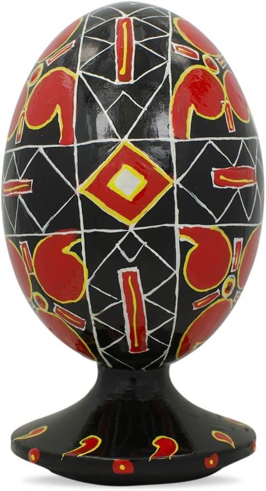 BestPysanky Jesus the Good Shepherd Wooden Easter Egg Figurine 4.75 Inches