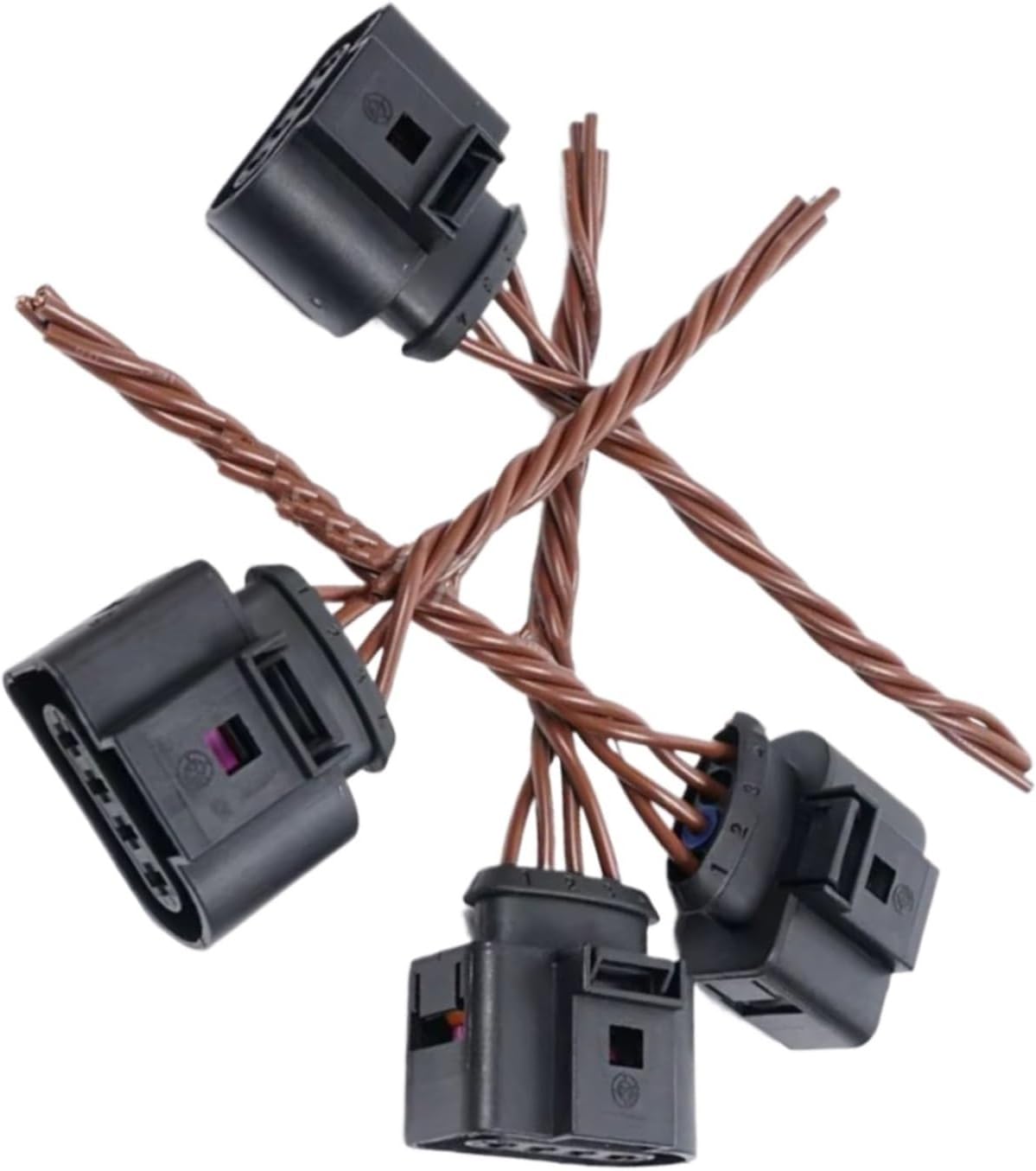 Automotive Ignition Coil Parts Compatible With A3 A4 A5 A6 Q5 4PCS Car Ignition Coil Connector Plug Cable Wire Harness Replacement Parts