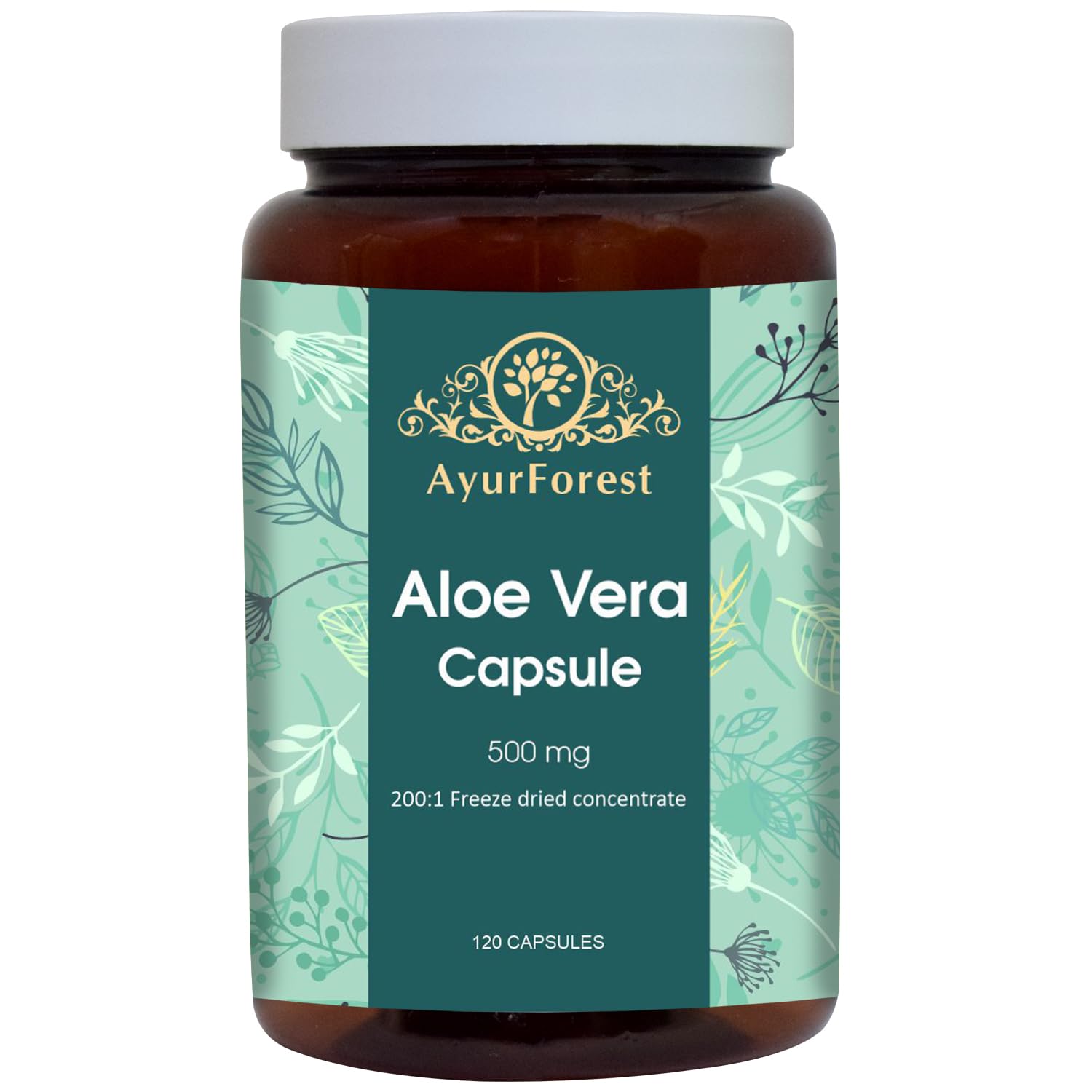 Aloe Vera Capsules | 120 Count | Aloe Barbadensis Herbal Supplement