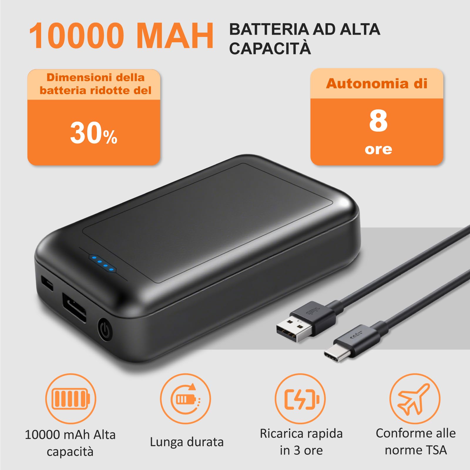 seenlast Gilet Riscaldato Donna, Giubbotto Riscaldato Donna con Batteria da 10000 mAh, Elettrico Gilet Riscaldante Leggero con 4 Zone di Riscaldamento, 3 Temperatura Regolabile, Lavabile in Lavatrice