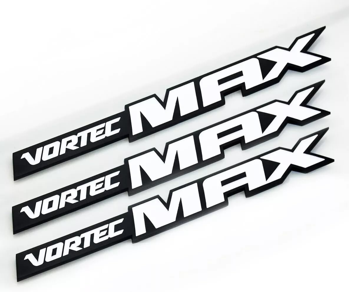 3pcs Vortec Max Door Emblem Logo, Badge Plate Band Decal for Chevrolet 06-09 Silverado Sierra SS 6.0 Gm Truck 6.0 Liter (White Black)