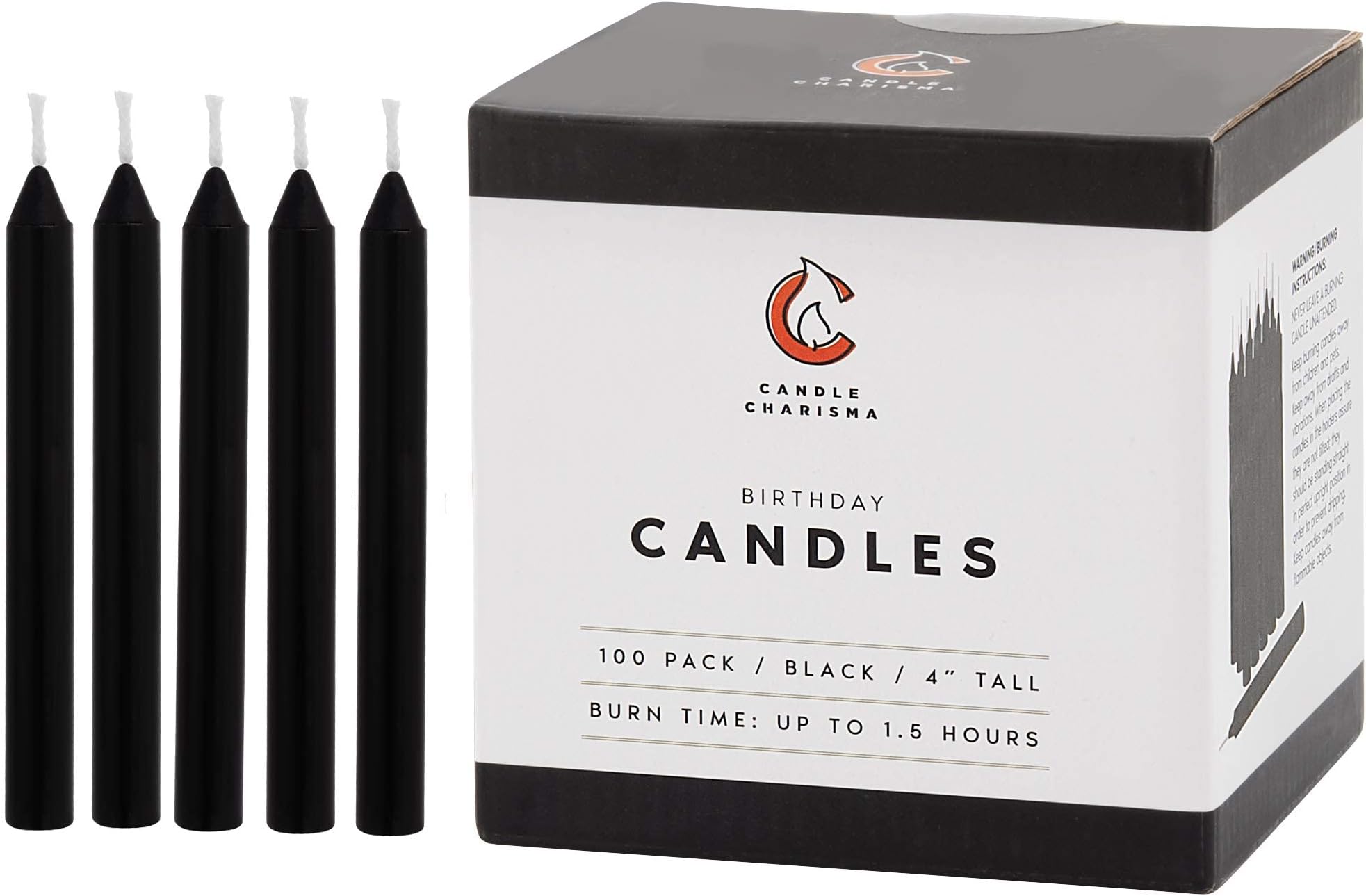 Dinil Spell & Chime Candles (40 Black Candles) 4" x 1/2