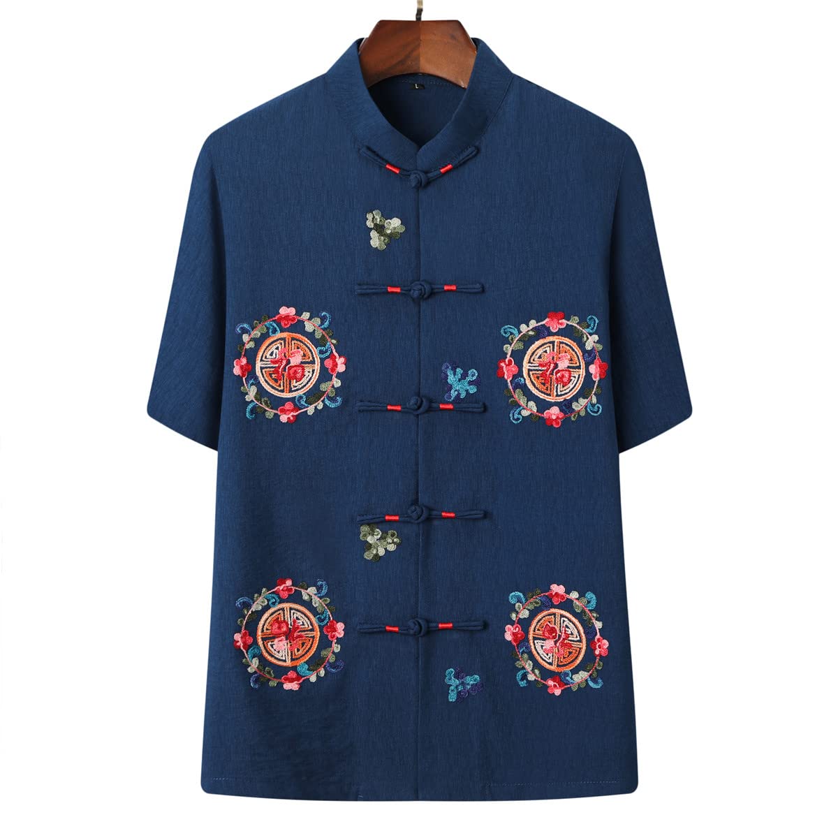 Wing Chun Embroidery Tai Chi Clothing Wing Chun Kung Fu Clothes Short Sleeves Tang Shirt