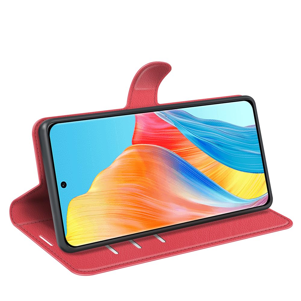 KANVOOS Cover per Oppo A98 5G, Cover a Libro Portafoglio in Pelle PU [Porta Carte] [Magnetica], Antiurto Flip Case Custodia per Oppo A98 5G (caffè