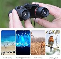 Vista 7 de Mini prismáticos portátiles de 30 x 60, telescopio plegable de ángulo de visión amplio con visión nocturna con poca luz para observación de aves al
