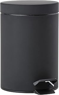 Zone Denmark Solo - Cubo de Basura (Acero Inoxidable, 25 cm), Color Negro