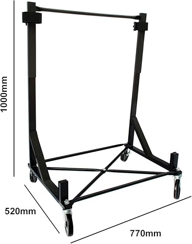 Miniatura 5 de Carrito de almacenamiento con soporte de techo rígido de alta calidad con ruedas de 5 pulgadas de diámetro, correa de seguridad y cubierta antipolvo