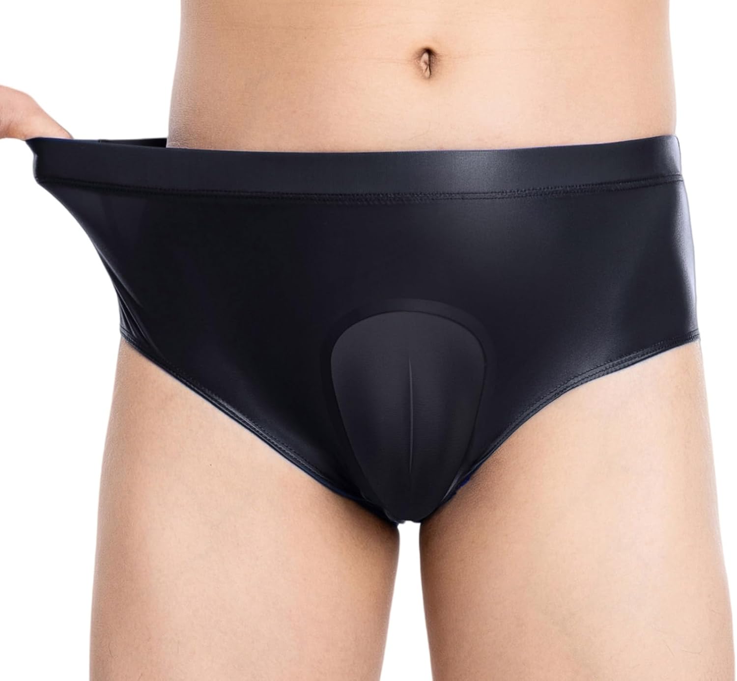 FEOYA Gaff Hiding Panties for Men Sexy Sissy Underwear for Crossdresser Shiny Glossy Transgender Underwear for Men