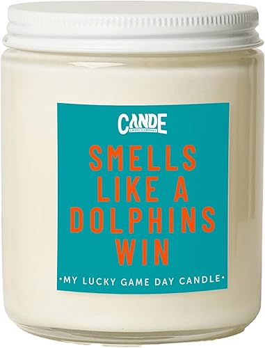 CE Craft - Smells Like A Dolphins Win - Vela temática de fútbol, regalo para papá, hijo, Florida, bosque de vainilla helado