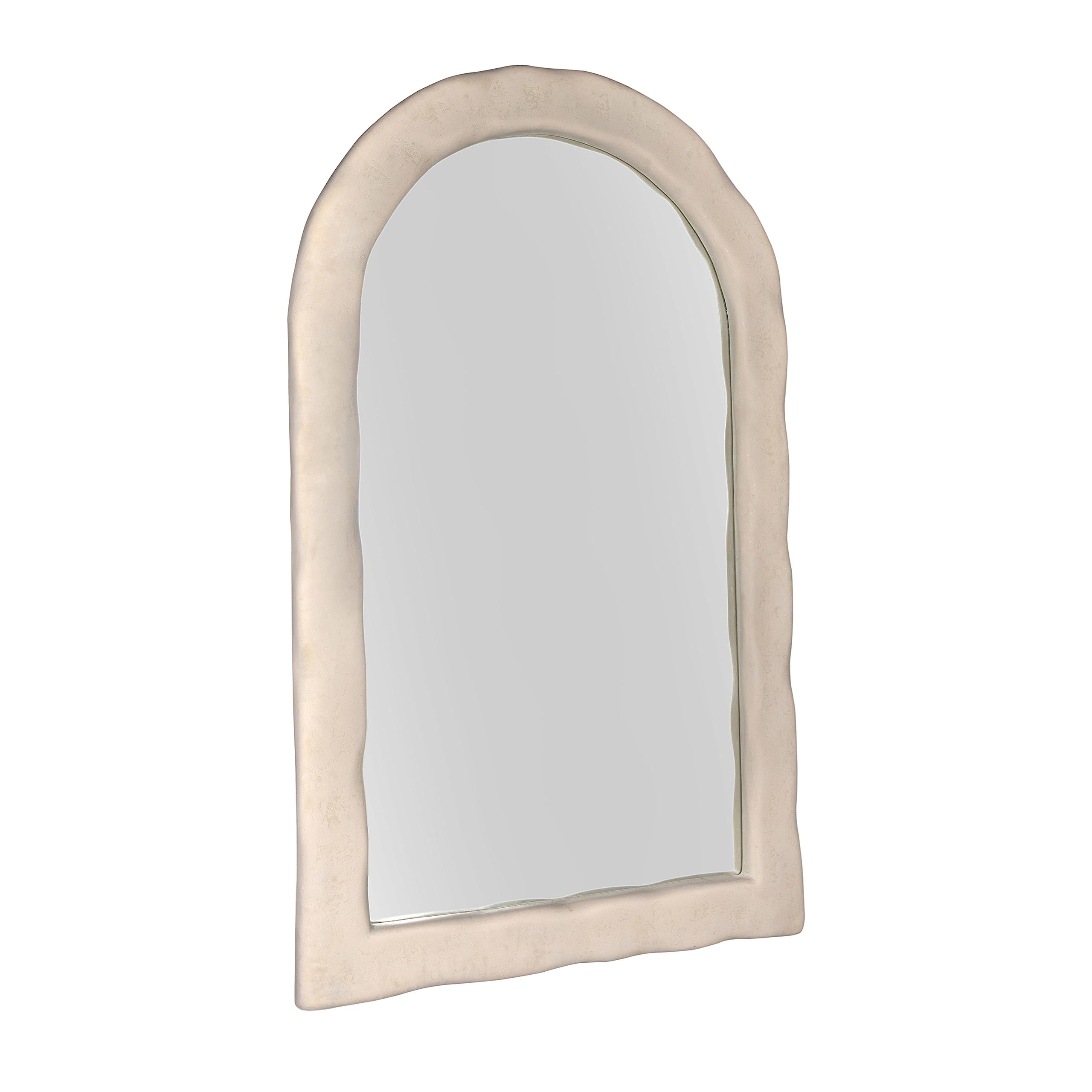 Tov Furniture Kaia Cream Textured Floor Mirror