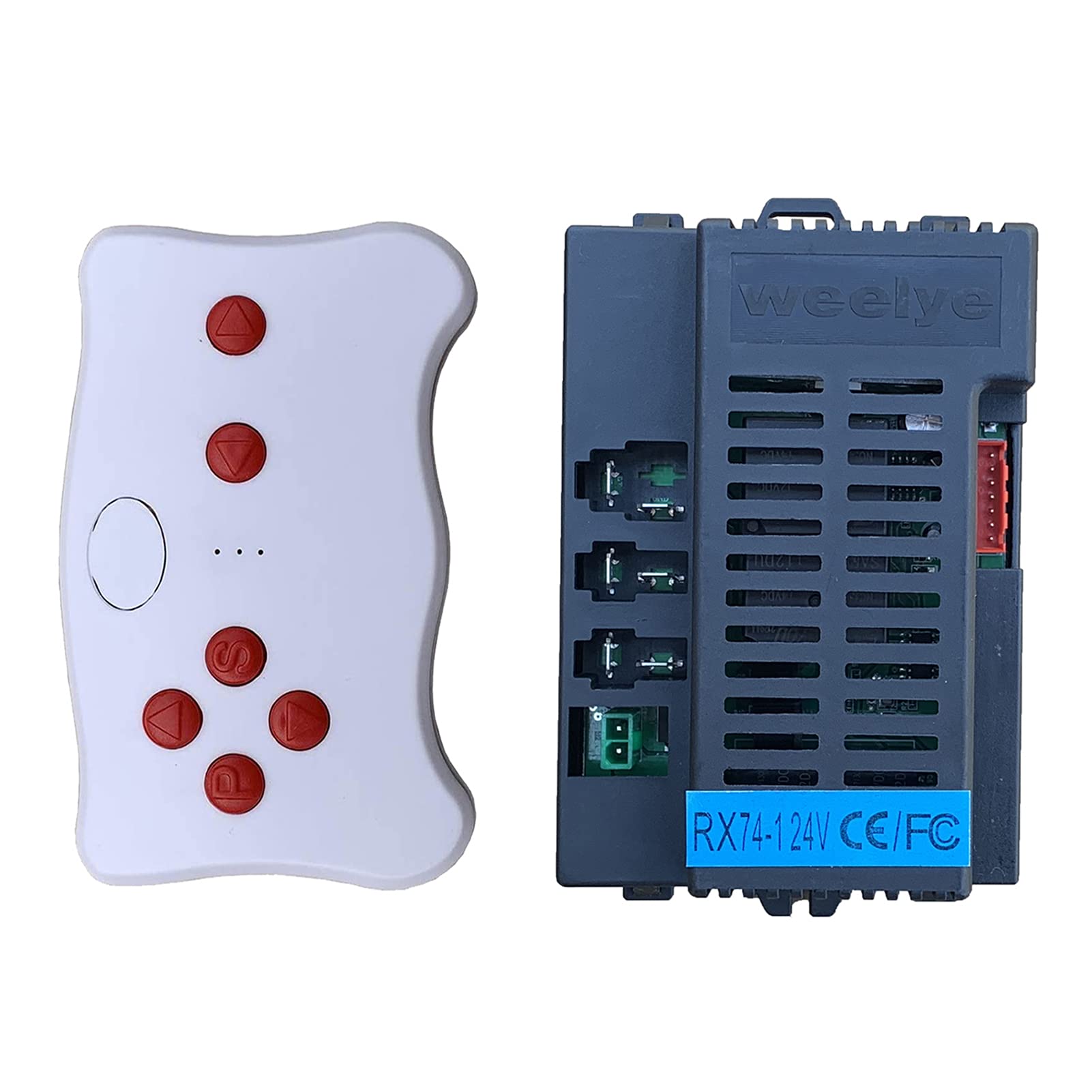 weelye RX74 24V FCC CE Four-Sided Socket Kids Powered Ride on car 2.4G Bluetooth Remote Control and Receiver Accessories for Children Electric Ride On Car Replacement Parts