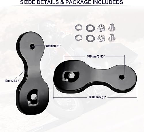 Miniatura 6 de Adaptador de soporte para espejo retrovisor de motocicleta, kit de reubicación de montaje para Harley Touring Street Glide CVO Bagger con carenados