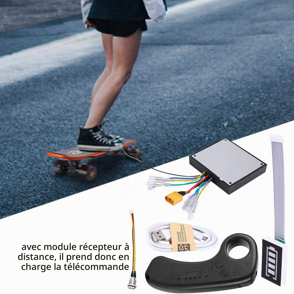 MAGT Kit ESC de Planche à roulettes Électrique, 430w 36v Double Entraînement Kit Skateboard Électrique Longboard Contrôle De Remplacement Moteur