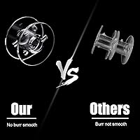 Vista 4 de 50 bobinas, bobinas de plástico para máquina de coser Brother, bobinas de coser con estuche de bobina, bobina para Sin-ger/Bro-Ther, bobinas