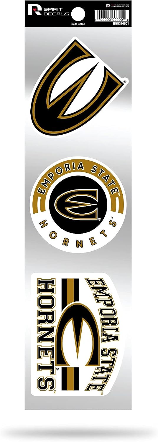 Rico Industries NCAA 3-Piece Retro Spirit Decals Retro Decal Set