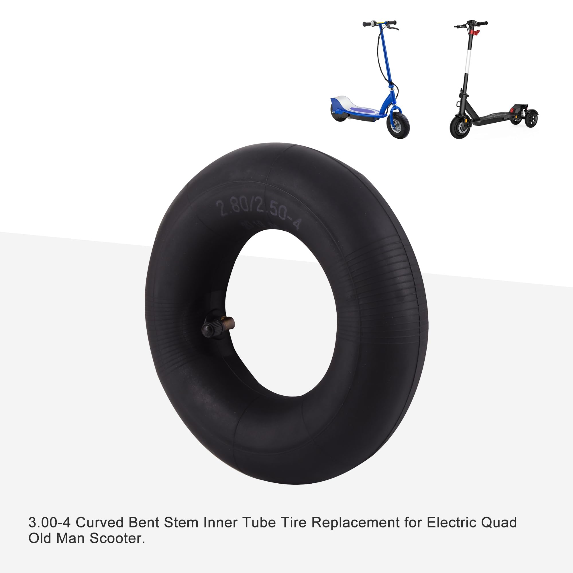 GOOFIT 2.80/2.50-4 280/250-4 2.80-4 Neumáticos de Tubo Interior Neumáticos Válvula de Metal TR87 Reemplazo para Utilidad del Hombre Viejo Scooter Carretillas de Ruedas