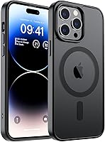 Vista 119 de SUPFINE - Funda magnética para iPhone 13 Pro Max (compatible con MagSafe), (protección contra caídas de grado militar de 10 pies), delgada, Negro