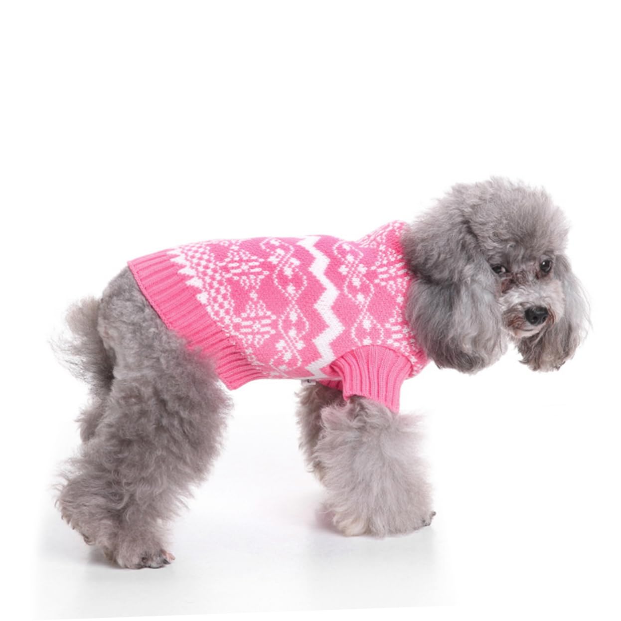 Kisangel 3stücke Winter Pullover Für Hunde Hochwertiger Gestrickter Weihnachts-Sweater Mit Hohem Kragen Für Feste Und Gemütliche Wintertage XXL