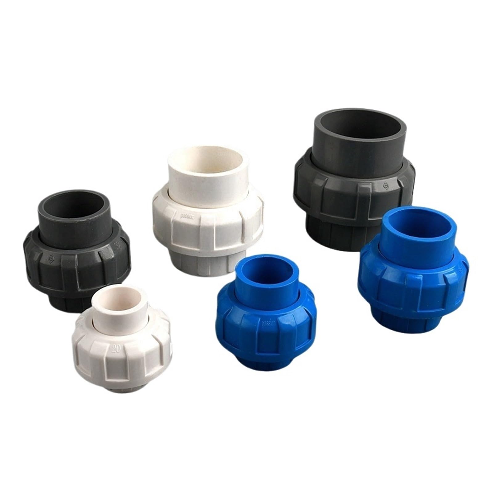 1 szt. ID 20~50 mm Wysokiej jakości pogrubione złącze PVC do nawadniania ogrodu, proste rur wodnych w akwarium, jednakowe, 32(Blue (1 Piece),50mm)