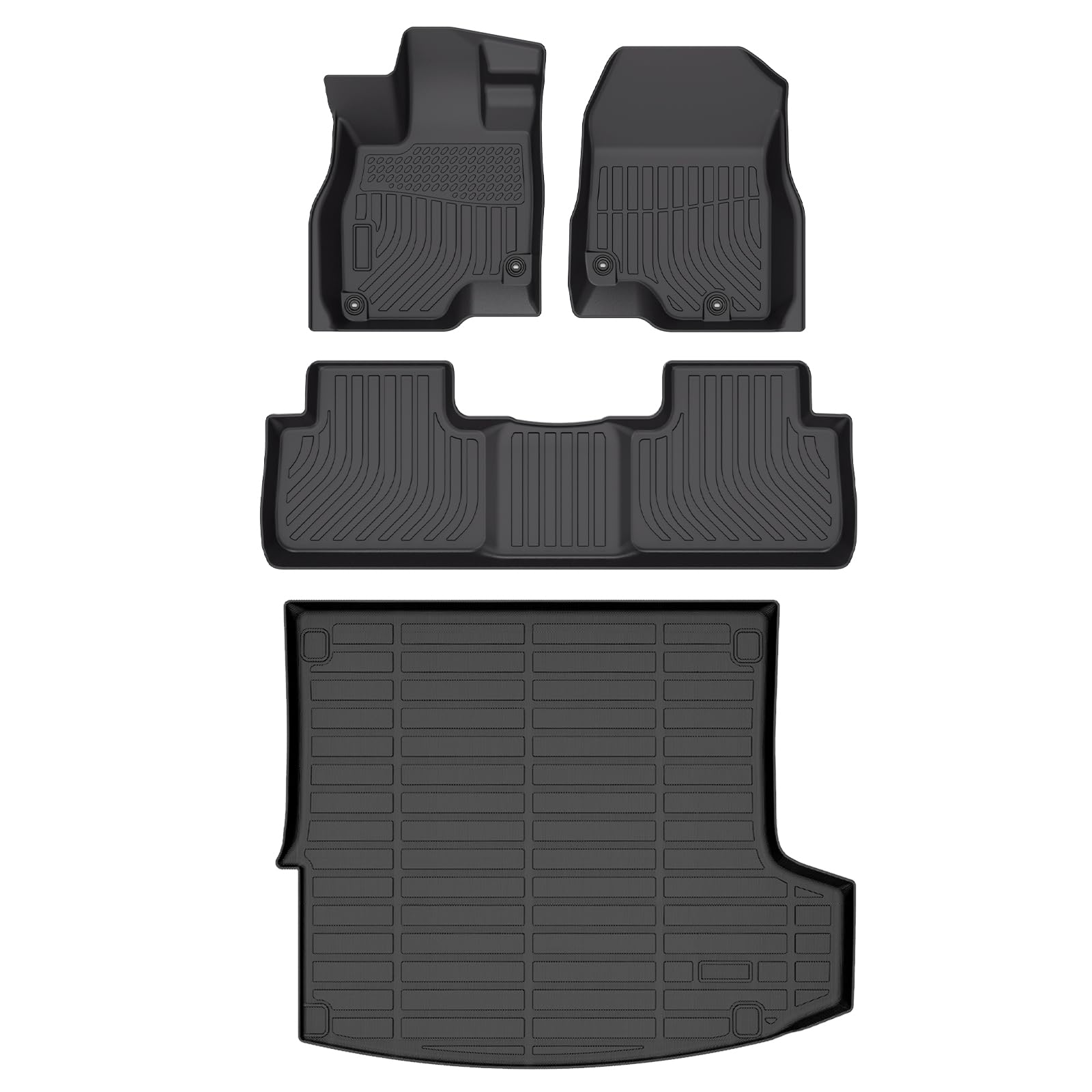 Floor Mats &amp; Cargo Liner for Acura RDX 2019-2026 All Weather Automotive TPE Floor Liners Set Anti-Slip Waterproof Accessories (Car Mats+Trunk Mat)